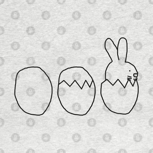 Easter Eggs with a Bunny Minimal by ellenhenryart